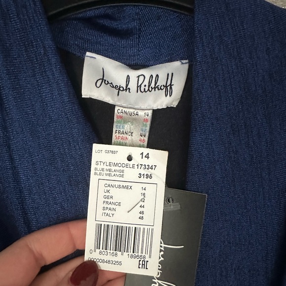 Joseph Ribkoff Blue Melange Dress NWT - Picture 6 of 8